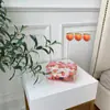 Bolsa cosmética transparente linda con estampado de frutas, bolsa de almacenamiento portátil para mujer, impermeable, bolsa de regalo, estuche, pvc, jalea transparente