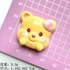 Dibujos animados chinos oso amarillo accesorios de resina pegamento de crema DIY cuerda para pasador agujero de taza decoración de colgante para hebilla de zapato