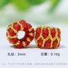 Hilo de Jade Hilo de Oro Trenzado Espiral Escama de Dragón Nudo de Piña DIY Pulsera Roja Collar Tejido a Mano Joyería Accesorios Espaciadores
