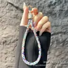 Nuevo Modelo de Comercio Exterior Cadena para Teléfono Full Diamante, Correa de Muñeca Colorida con Pedrería para Teléfono, Cadena Colgante de Llavero Giratorio Venta al por Mayor