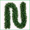Decoraciones Navideñas de Ratán Transfronterizas Árbol de Navidad Colgantes Navideños Círculo de Ratán Decoración de Hoja Verde Decoraciones de PVC Navidad