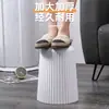 Papelera de plástico grande con diseño de rayas para el hogar, creativa, sin tapa, para dormitorio, cocina y baño
