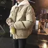 Colección de invierno original: nueva chaqueta versátil para hombre, camisa de béisbol con cremallera de moda, estilo Harajuku japonés, corta, abrigo grueso de algodón, elegante