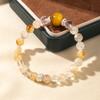 Diseño pulsera de cristal amarillo placa serpiente transferencia cuentas pulsera oro piedra ojo de tigre joyería de alto sentido joyería de cristal al por mayor