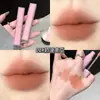 Gege Bear Gege Bear Niebla Rosa Barro Labial Esponjoso Delicado y Suave Mate Mate Liso Fiesta de Estudiantes Transfronterizo