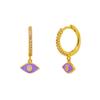 S925 Agulha de Prata Amazon Hot Drop Cola Esmalte Roxo Brincos Brincos Moda Feminina Conjunto de Brincos Retrô Simples