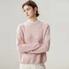 Suéter de Cachemira de Dos Piezas Falsas con Cuello Redondo para Mujer, Tejido Grueso de Punto Trenzado, Suéter de Bloques de Color, Otoño Invierno, Top Holgado de Punto Trenzado con Hombros Caídos