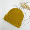 Versión coreana del gorro de piel de melón de otoño e invierno, gorro de lana nuevo para hombres y mujeres, gorro de arrendador, gorro de yuppie, gorro de punto corto.
