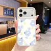 Funda de silicona líquida suave multicolor floral estilo pintura al óleo europeo y americano para iPhone 16 17pm funda de teléfono mate popular