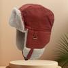 Sombrero de felpa japonés estilo Lei Feng para mujer, protección para los oídos para montar en invierno, cálido para exteriores, versión coreana de sombrero versátil, venta al por mayor de comercio exterior