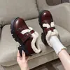 Versátiles Zapatos de Algodón Nueva Plataforma Cálidos Cómodos Moda Celebridad de Internet Otoño/Invierno Suela Gruesa 2026 Zapatos de Algodón para Mujer con Felpa