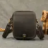 Bolsa de Ombro Masculina DIY Padrão Jacaré Quente Transfronteiriça Couro Bovino Couro Genuíno Personalizada Europeia e Americana Retrô Diagonal Pequena Bolsa Masculina