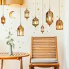 Comércio Exterior Oriente Médio Lustre Dourado Lua Estrelas Quarto Entrada Decoração de Casa Adesivos de Parede Autoadesivo Atacado Transfronteiriço