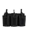 Bolsa Tática Tripla Bolsa de Cintura para Fãs do Exército Bolsa de Pendurar Acessório para Colete Tático MOLLE Bolsa