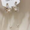 Pendientes de borla de plata con mariposa de circonita, dulces y exquisitos, estilo femenino, ligeros, de lujo, de alta gama, retro, combinables con todo.