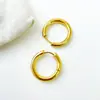Aretes de Acero Inoxidable Cierre Abierto Pin para Agujero de Oreja Anillo Oro Oro de 18k Moda de Alto Grado Aretes