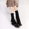 Cubierta de Pierna de Cuerno Otoño e Invierno Cubierta de Calcetines Rojos para Festival de Primavera Cubierta de Pie Tejida con Volantes Estilo Académico Calcetines Apilables Versátiles