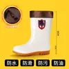 Botas de Lluvia Blancas, Botas de Higiene Alimentaria, Botas de Seguridad para Taller de Fábrica, Botas de Goma Resistentes al Agua, Resistentes al Aceite, Resistentes a Ácidos y Álcalis, Zapatos de Goma Antideslizantes