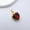 DIY Pingente de Coração de Cristal Zircônia Doce e Colorido com Microincrustação de Cobre Pulseira Colar Brinco Charme Acessórios de Joias