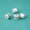 Cuentas Espaciadoras Torcidas Vintage de Plata Pura 999, Accesorios de Semillas de Maracuyá, Cuentas Espaciadoras para Manualidades Hechas a Mano, Accesorios para Pulseras