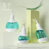 Nueva Botella de Loción Blanca con Tapa de Tarjeta de 300ml 400ml500ml Transparente de Lujo Ligero Redonda para Gel de Ducha