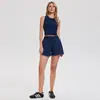Tops e Coletes Esportivos para Mulheres, Conjunto de Duas Peças para Yoga, Coletes de Treino para Corrida e Fitness, Conjuntos Casuais para Badminton e Tênis