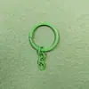 Llavero de color 30mm anillo plano pintado con anillo cerrado accesorios de joyería anillo plano para llaves con cadena accesorios hechos a mano