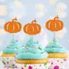 Decorações de bolo para festa temática de Ação de Graças europeia e americana Toppers de abóbora Inserções de bolo Suprimentos para festa de aniversário