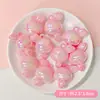 Oso de dibujos animados conejo cuentas acrílicas diy pluma de hilo hecha a mano cuentas sueltas material accesorios cadena de teléfono móvil con cuentas mixtas