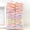 Novos Scrunchies de Laço Estilo Coreano com Pedras na Cor Chá com Leite, Elásticos de Cabelo Coloridos para Primavera, Disponíveis em Lojas Físicas, Supermercados e Lojas de 2 Yuan para Atacado