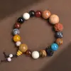 Dieciocho Semillas Bodhi Sosteniendo Pulsera de 18 Tesoros Borla Duobao Cuentas de Buda Rosario para Hombres y Mujeres para Jugar con una variedad de Cuentas de Buda