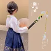 Nueva Horquilla de Madera Estilo Chinoiserie para Mujer, Horquilla Cheongsam Estilo Antiguo Dinastía Han, Horquilla de Aleación, Falda de Cara de Caballo, Tocado, Borla que se Mueve al Caminar
