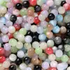 Cuentas redondas de resina de 6 mm de color mixto con agujero pasante, cuentas sueltas para pulseras, collares hechos a mano DIY, accesorios de joyería con cuentas, materiales al por mayor
