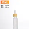 5ml 30ml 100ml Líquido Esencia Botella Pequeña Botella de Aceite Esencial Mate Botella Gotero Anillo de Grano de Madera Botella Vacía Cosmética