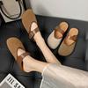 Chinelos Estilo Birkenstock para a Primavera de 2024, Novos Sapatos Rasos Retro Slip-On para Mulheres