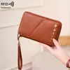 Bolsa de Passaporte Antifurto RFID Nova Transfronteiriça Porta-Passaporte Criativo de Avião Moda de Viagem Bolsa para Documentos com Zíper Longo