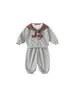 Bangxuan Huzhou Zhili Ropa Infantil Conjunto para Niñas Primavera y Otoño Nuevo Sudadera de Cuello Redondo y Pantalones Jogger de Chándal Conjunto de Dos Piezas para Niños