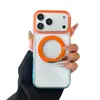Funda de teléfono con soporte magnético giratorio degradado adecuada para iPhone 18 Pro Max, Funda protectora simple anticaídas para Apple 17