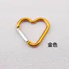 Mosquetão Coração de Amor 44*40mm Mosquetão para Escalada ao Ar Livre Formato de Coração de Pêssego Gancho de Escalada Fivela para Roupa Mochila Fivela de Liberação Rápida