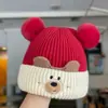 Chapéus de Tricô Fofos à Prova de Vento e Quentes para Bebês e Crianças Pequenas no Outono e Inverno, Chapéus de Inverno, Chapéus com Proteção para Orelhas de Bebê, Gorros de Puxar para Crianças Pequenas