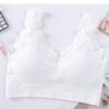 Renda enrolada peito sexy cuecas mulheres com almofada peito anti-exposição beleza tubo traseiro top sem fio sutiã camisole mulheres