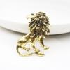 Moda europeia e americana high-end acessórios de vestuário masculino personalidade leão pino atacado moda retro animal broche