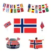Banderas de Estados Unidos, Canadá, México, Noruega 2026, Banderines de Bandera Nacional, Decoraciones, Banderas de Bufanda para Animación, Suministros de Ambiente