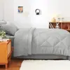 Colcha Gruesa con Patrón de Diamantes Acolchado de Color Sólido Cepillado, Stock en Amazon Transfronterizo, Juego de Tres Piezas Multicolores para Cama Estilo Europeo y Americano, Relleno de Colcha