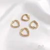 Relleno de Oro de 14K Zirconia Incrustada Estrella de Cinco Puntas Forma de Corazón Trébol de Cuatro Hojas Triángulo Geométrico Redondo Colgante DIY Colgantes Pendientes