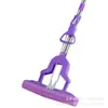 Oferta especial Mopa plegable de plástico de 28 CM con esponja de algodón absorbente, retráctil, de doble uso húmedo y seco, para lavar a mano sin esfuerzo