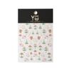 YITU Figura de Hormiga Estampado en Caliente Dorado y Plateado Pegatina para Uñas Decoración Navideña Hombre de Jengibre Copo de Nieve con Pegamento Decoración de Uñas Pegatina YT4440