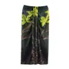 Comércio Exterior Atacado Moda Feminina Nova Primavera Saia Sexy Estilo Europeu e Americano Bordada com Flores em Cores Africanas