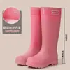 Botas de Chuva Femininas de Cano Alto com Cadarço, Sapatos Impermeáveis Espessos da Moda, Sapatos Impermeáveis Espessos Antiderrapantes para Cozinha de Adulto, Quentes para Homens