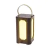 Venta Directa de Fábrica Lámpara Portátil de Madera, Luz de Noche Recargable de Tres Colores, Lámpara de Mesa, Lámpara de Dormitorio, Lámpara de Exterior, Regalos Corporativos Culturales y Creativos